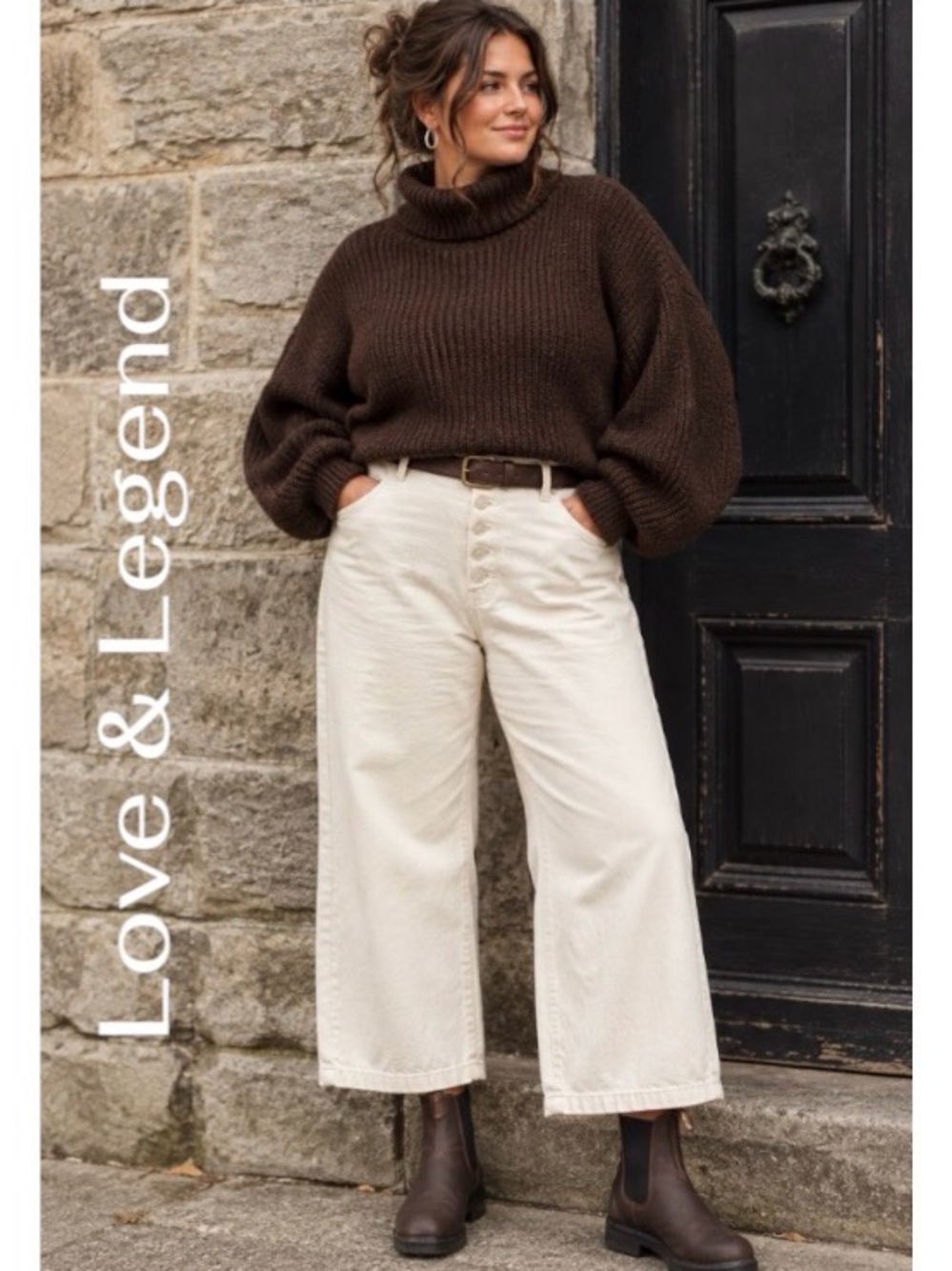 26W Love & Legend Cotton Button Fly Wide Leg Ankle Jeans, New With Tags
